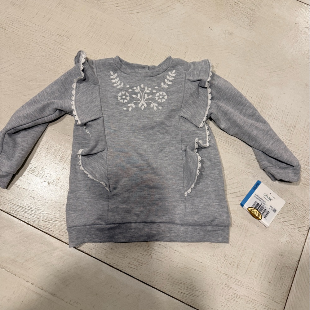 Little Me Heather Gray Sweatshirt
